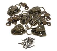 Lurrose 6piezas Hebilla De Caja Antigua Cierre De Tipo Pato Con Candado Hebillas Metálicas Para Bolsos y Cajas De Madera Proyecto De Bricolaje y Almacenamiento Seguro