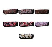 Lurrose 7 Piezas Bolsa para Gafas de Tela Estampada Diseño Sencillo y Elegante, Funda Práctica para Guardar Gafas de Sol, Adecuado para Uso Diario Personas Mayores Estilo Varios estilos