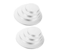 Lurrose 8 piezas Bases para Tartas de Cartón Plateadas Resistentes y Impermeables Tableros Redondos para Decoración Presentación y Transporte de Postres Bodas y Cumpleaños
