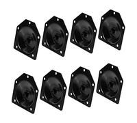 Lurrose 8 Piezas Juntas De De Madera De Muebles Platos Almohadillas Lámina Controles Deslizantes Angular Elevadores para Patas De Mesa Montaje Planchar Black