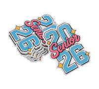 Lurrose 8 Piezas Parches Termoadhesivos Bordados Graduación 2026, Poliéster Duradero, Parches de Hierro para Ropa y Mochilas, Decoración DIY para Chaquetas, Gorros y Accesorios Escolares