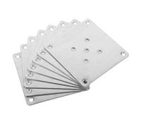 Lurrose 8 Piezas Sábanas para Fijar Muebles Comida Montaje Placa De La del Sofá Almohadillas para Pies De Muebles Departamento Pesado Placas De Fijación para Sofá Galvanizado Plata