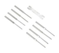 Lurrose 8 Tornillos Tirafondo Plata de Acero Inoxidable Fijación para Cable de Barandilla y Poste de Madera 8 Pcs para Barandilla de Cable Uso Interior y Bricolaje