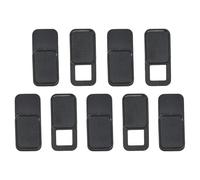 Lurrose 9 Cubiertas Metálicas Ovaladas para Cámara Web, Obturador Deslizante Compacto, Protección de Privacidad para Portátil, Teléfono y Tableta en Color Negro