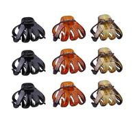 Lurrose 9 Unidades Pequeño Pelo Garra Clip Octopus Shiad Pelo Barrettes Mini Jaw Clips Pelo Banana Barrettes Horquilla para Mujeres Niñas Accesorios para el Cabello Multicolor