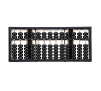 Lurrose Ábaco de Madera con 7 Cuentas, Marco Negro Macizo, Calculadora Manual para Cálculos Mentales, Herramienta de contaje para Educación en Casa y Aula