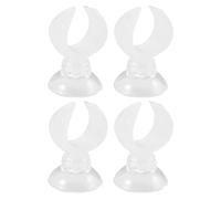 Lurrose Abrazadera de Ventosa para Acuario Blanca Interior 176 MM Pack de 4 Unidades Soporte para Tubo de Alimentación de Acuario Clip Ajustable para Fijar Tubos