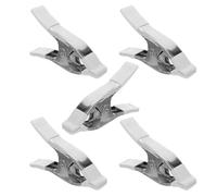 Lurrose Abrazaderas de Resorte Metálicas de 6 Pulgadas, Paquete de 5 Unidades, Clips Resistentes para Fondos de Fotografía Protección de Pvc, Sujeción Fuerte para Estudio y Exteriores