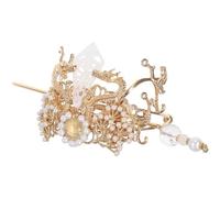 Lurrose Accesorio Cabello Hanfu de Aleación Dorada Forma de Grulla, Horquilla Tradicional Cómoda para Cosplay y Actuaciones de Estilo Antiguo