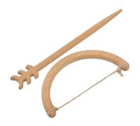 Lurrose Accesorio Creativo de Madera Lazo para Mujer, Hecho a Mano, Versátil para Ropa, Sombreros y Bolsos en Aniversarios