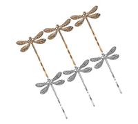 Lurrose Accesorios Cabello Libélula 6 Horquillas Metálicas Vintage para Mujer Pinzas Laterales para Peinados Sencillos y Uso Diario