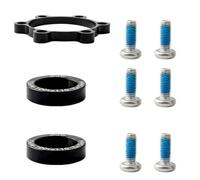 Lurrose Adaptador de Arandelas para Tornillos de Bicicleta de Montaña y Carretera, Aleación de Aluminio Ligera y Cómoda, Paquete de 9 Piezas para Accesorios de Cubo