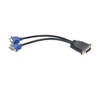 Lurrose Adaptador de Video Doble Vga Conector Macho Hembras Cable Divisor para Ordenadores Negro Azul