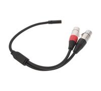 Lurrose Adaptador Xlr Macho a Hembra de 3 Pines, Doble Portador y Doble Blindaje, 30cm, para Conexión Simultánea en Equipos de Audio y Mezcla