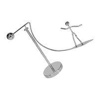 Lurrose Adorno Oscilante de Escritorio Figura de Surfista Metálico, Juguete de Equilibrio Dinámico para Decoración y Aprendizaje Científico, Adecuado para Oficina y Aula (Modelo Pequeño)