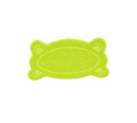 Lurrose Alfombrilla para Proteger Suelos y Alfombras para Caja de Arena para Gatos Forma de Hueso, y Antideslizante, Color Verde, Resistente a Arañazos