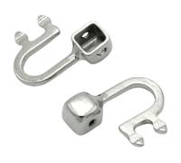 Lurrose Almohadillas Nasales de Metal para Gafas, Soporte Nasal Plata que Reduce Carga y Aumenta Altura, Compatibles Gafas de Sol y Monturas Ópticas Planas, 1 Par