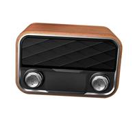 Lurrose Altavoz Inalámbrico de Madera con Doble Altavoz y Subwoofer Diseño Compacto Portátil Sonido Envolvente para Hogar Oficina y Restaurante