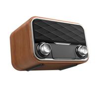 Lurrose Altavoz Inalámbrico de Madera Doble con Subwoofer Sonido para Casa y Oficina Diseño Duradero y Práctico Compatible con Pc Color Madera