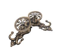 Lurrose Alzapaños de Pared de Aleación de Zinc con Diseño de Girasol Vintage Ganchos Decorativos para Cortinas Soporte Firme para Cortinas Pesadas Dormitorio y Sala