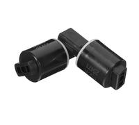 Lurrose Amortiguadores Silenciosos Diseño Flexible y Acolchado para Asiento de Inodoro 2 Piezas de Plástico Negro para Baño