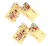 Lurrose Amuleto Protector Tai Sui 2026 Doble Cara de Cobre 4 Piezas, Tarjeta Tradicional China de Riqueza y Buena Suerte para Bolso, Billetera y Decoración Feng Shui