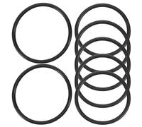 Lurrose Anillos negros de goma para cuencos de sonido budista 7 piezas, fijación y prevención de vuelco para cuencos de cristal en sesiones de meditación
