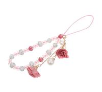 Lurrose Antideslizante y para Diario para Uso Obsequio de Especial Flores Cuentas Rosa Pulsera Móvil Teléfono