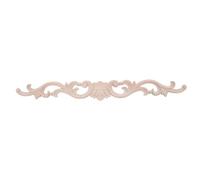 Lurrose Apliques de madera - Decoración para muebles, camas, puertas y armarios - Calcomanías talladas de 15.6 x 1.9 pulgadas, sin pintar. Apliques de madera tallada para muebles, ideales para sala
