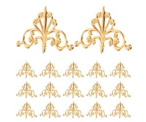Lurrose Apliques Metálicos de Cobre Diseño Elegante para Muebles y Cajas 100 Resistente Decoloración, Ideales para Oficinas y Proyectos DIY