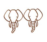 Lurrose Arte de Pared de Madera Forma de Animal 3D, Decoración Infantil de Tilo Natural, Diseño Geométrico Ahuecado, Accesorio para Dormitorio y Guardería, Pack de 2 Piezas