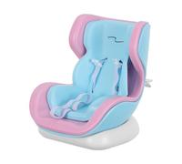 Lurrose Asiento de Coche para Muñecas y Mascotas Pequeñas Clip, Asiento de Seguridad Compacto de Tela Suave en Rosa, Accesorio de Decoración Interior para Exhibición y Juego de Simulación