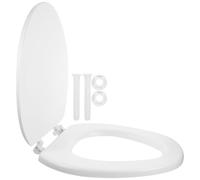 Lurrose Asiento de Inodoro Estándar de Espuma Eva Color Claro Cierre Suave, Funda de Asiento Blanda y Gruesa para Baño, Repuesto Cómodo y Duradero para Inodoro Hogar