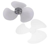 Lurrose Aspas de Ventilador de Pedestal 2 Piezas 3 Hojas Plástico Recambio para Ventilador de Pie Uso Doméstico Silencioso