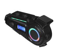 Lurrose Auriculares para Casco de Moto Cancelación de Ruido Sistema de Comunicación con Música Estéreo Memoria Interna de Resistente al Agua Diseño Ligero para Uso Prolongado