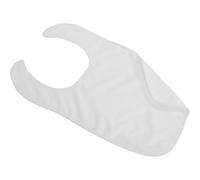 Lurrose Babero para Mayores Lavable de Algodón Blanco, Resistente a Manchas, Cómodo y Ajustable Hora de Comer y Aplicación de Maquillaje