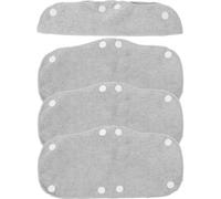 Lurrose Bandas para Sudor de Casco de Seguridad Reutilizables 4 Piezas Gris Oscuro, Absorbentes, Transpirables Broches Desmontables para Uso Industrial y Protección Personal