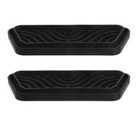 Lurrose Bandeja de Goteo para Refrigerador 2 Piezas Silicona Negra Rectangular 20X76 CM Recogedor Antidesbordamiento para Dispensador de Agua y Máquina de Hielo Base Antideslizante