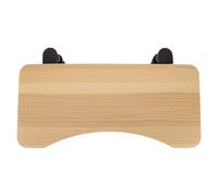 Lurrose Bandeja Extensible para Teclado y Ratón Abrazadera Robusta Plataforma Ergonómica de Madera Natural 52X24 CM Soporte Plegable para Oficina y Estación de Trabajo en Casa