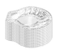 Lurrose Bandejas Aluminio Desechables para Barbacoa, 100 Piezas, Bandejas de Aluminio para Servir Ostras y Vieiras Conducción de Calor para Reuniones