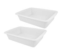 Lurrose Bandejas de Laboratorio de Plástico Apilables para Almacenamiento Organizado de Muestras, Ideales para Aulas y Laboratorios Universitarios, Paquete de 2 Piezas