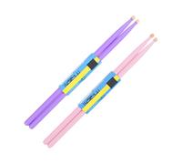 Lurrose Baquetas de Arce Púrpura para Batería, Ligeras Buen Sentido de Gravedad, 2 Pares Ideales para Estudiantes y Práctica de Estilos Musicales