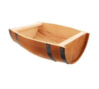 Lurrose Barril de Madera Decorativo para Pared Media Barrica Vintage Rústica para Bodegas y Bares Ornamento Artesanal Resistente de Madera de Roble de Altura