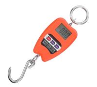 Lurrose Báscula Digital Colgante Industrial 200kg Multifunción Portátil para Viaje y Alimentos, Báscula Electrónica Gancho Naranja sin Batería, Escala de Tracción Precisa