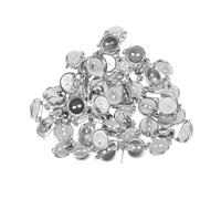 Lurrose Bases para Broches DIY 100 Piezas, Bandejas Redondas de 13 Mm Base Plateada para Accesorios de Joyería, Bandejas Vacías para Hacer Broches Artesanales y Manualidades Creativas