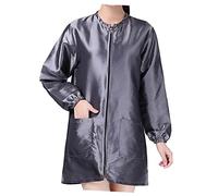 Lurrose Bata De Aseo Delantal Para Teñir El Cabello Delantal De Peluquero Delantal De Barbacoa Delantal De Trabajo Mono Con Peto Ropa De Spa Mono De Técnico De Belleza Traje De Salón De