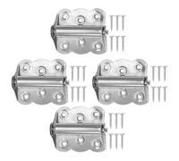 Lurrose Bisagra de Resorte Automática para Puerta Mosquitera, Acero Inoxidable Resistente, Cierre Automático con Tornillos, 4 Piezas para Persianas y Puertas de Garaje