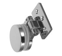 Lurrose Bisagras para Puerta de Cristal de Baño de Aleación de Zinc, Resistentes al Desgaste, Silenciosa, Pivote Redondo de 180° para Mamparas de Ducha