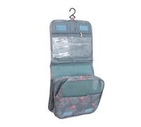 Lurrose Bolsa de Aseo Colgante Grande Capacidad, Organizador de Maquillaje Plegable Azul Flamingo, Bolsa de Viaje Multifuncional para Gimnasio y Actividades al Aire Libre