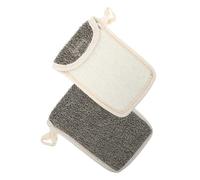 Lurrose Bolsa de Jabón de Malla Negra de Lino para Baño, 2 Piezas, Contenedor para Hacer Espuma, Bolsa de Almacenamiento para Jabón Sólido, Apta para Limpieza y Exfoliación Facial